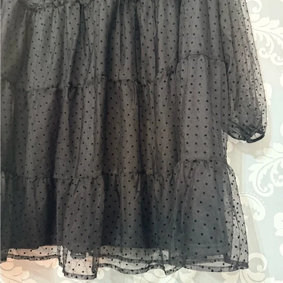 Divided‎ H&M Polka Dot Sheer Sleeve Mini Dress - Picture 2 of 5